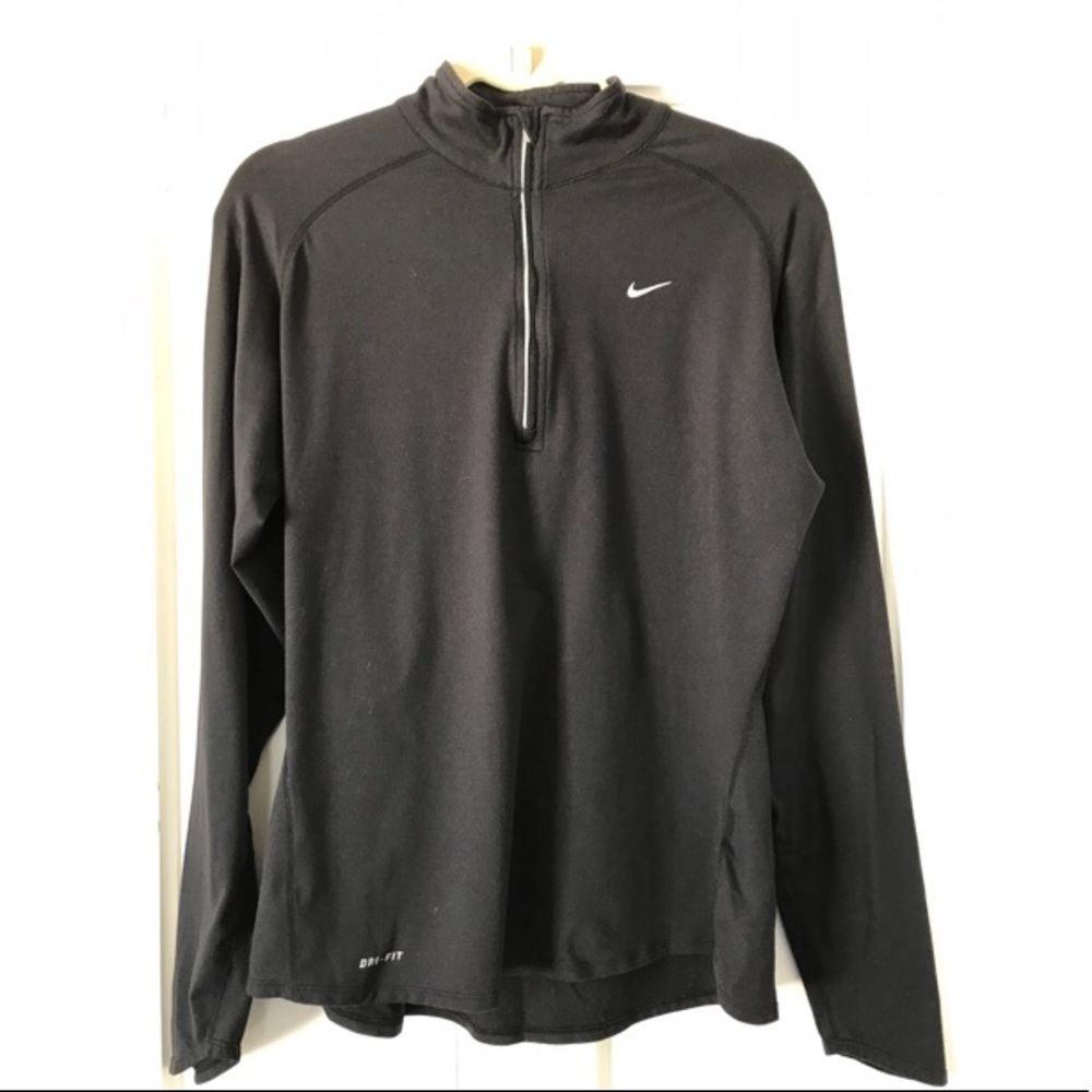 EUC Nike Dri-Fit Black Quarter-Zip Large